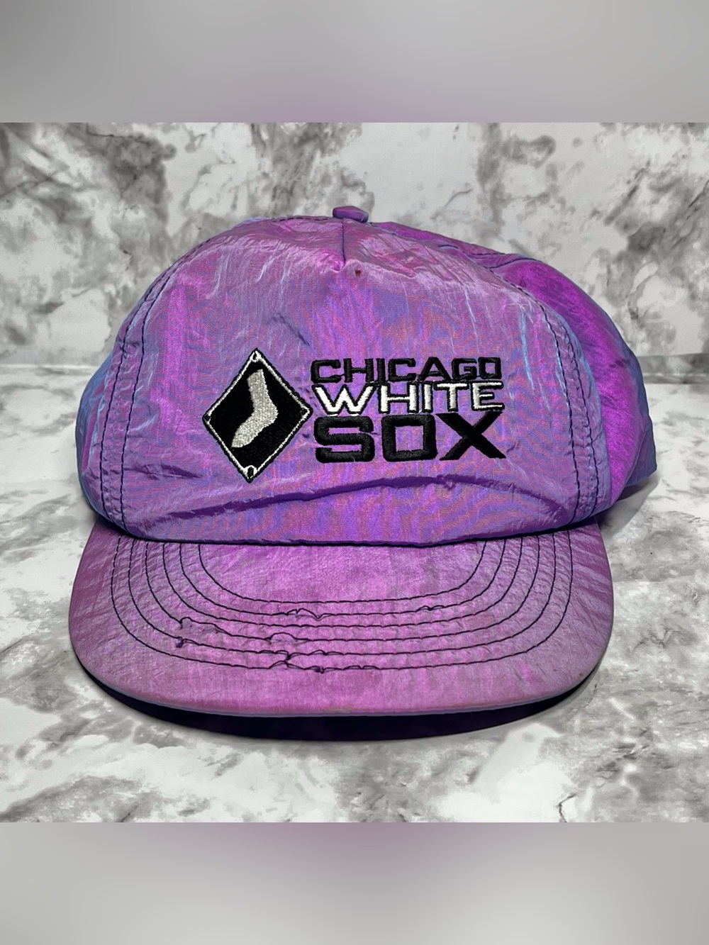 Vintage Chicago White Sox Hat Cap Snap Back Iridescent MLB Baseball Annco